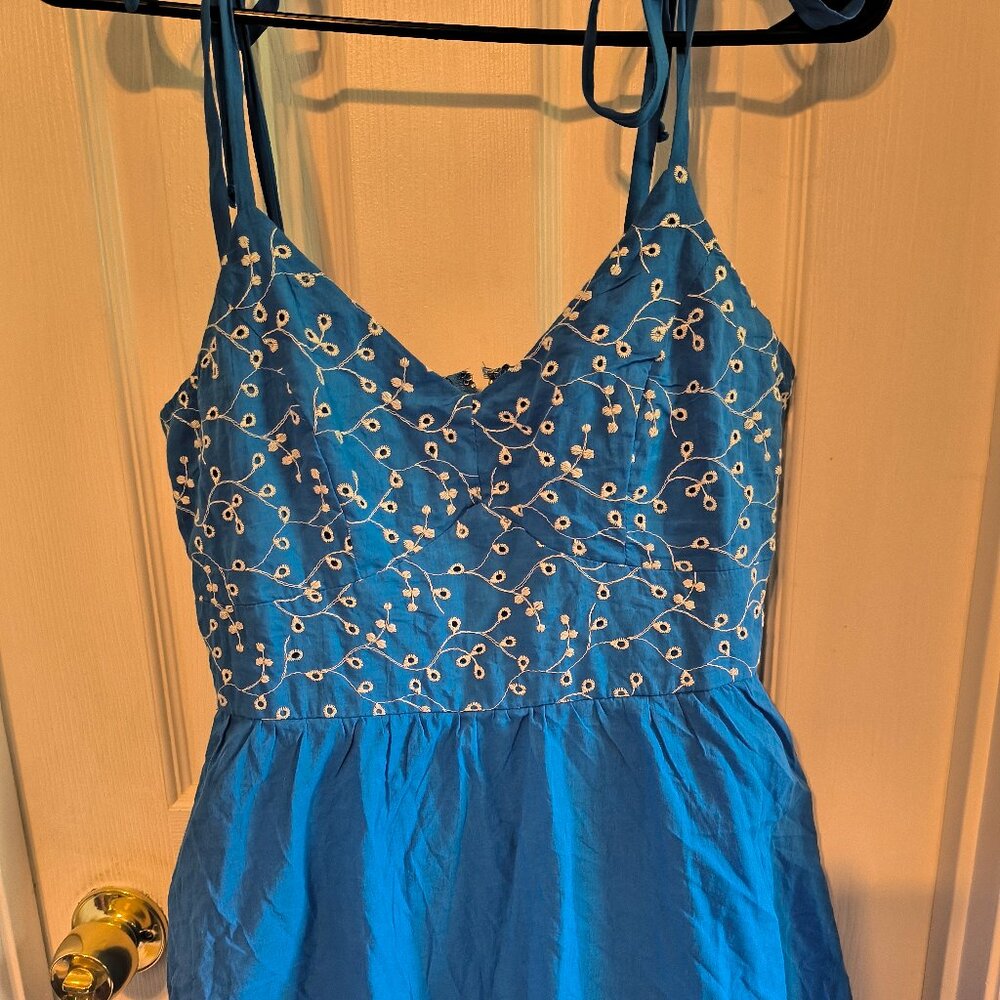 NWY Blue Embroidered Sub Dress